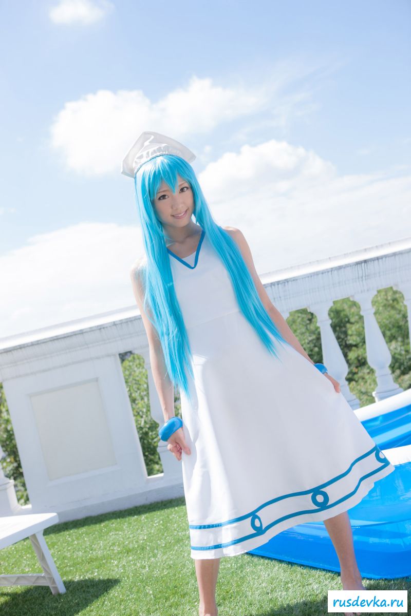 Заросшая пилотка аниме принцессы с голубыми волосами (40 фото)