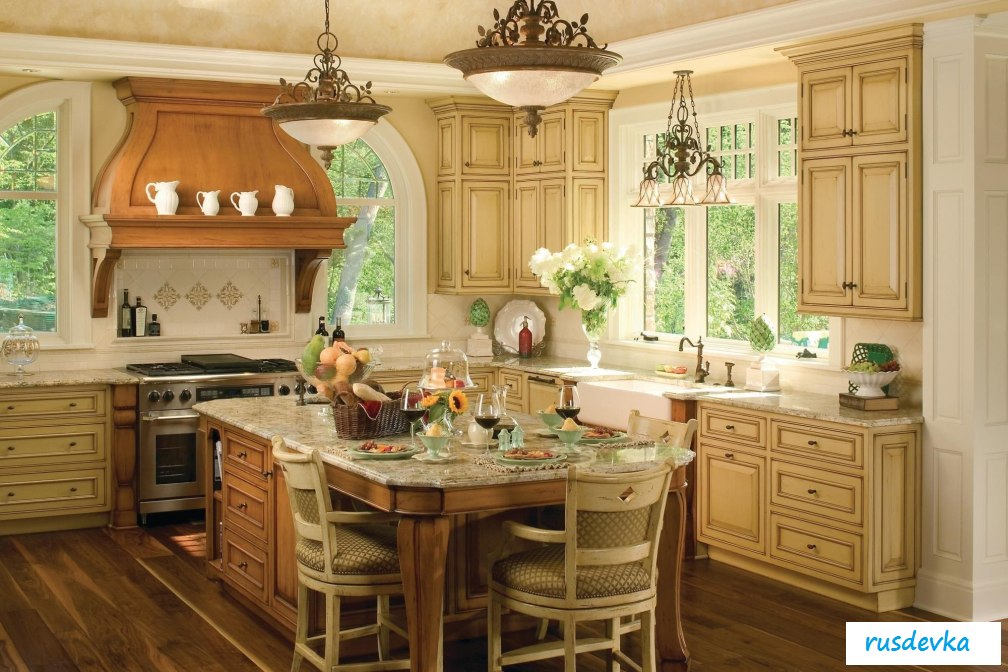 Интерьеры кухонь в стиле Прованс,Кантри